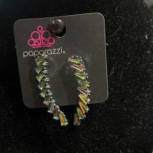 Paparazzi Silver Earrings with Multicolor Accents